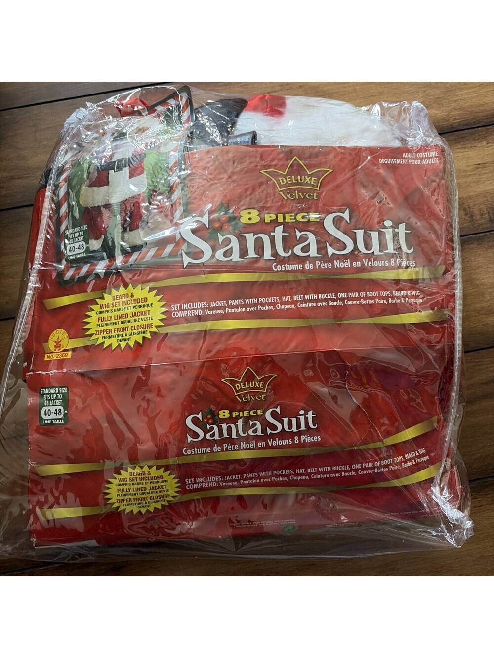 Regal Plush Christmas Santa Suit w/ Wig & Beard Adult 40-48